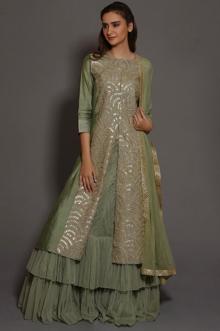 Vara by Vibha n Priti Silk Kurta Lehenga Set 