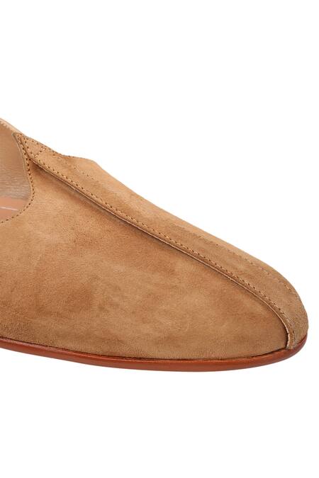 Sko_Brown Suede Mojris _at_Aza_Fashions