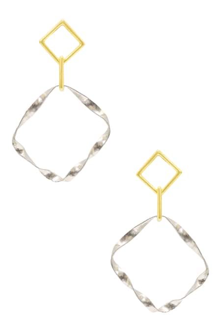 Varnika Arora Gold Plated Geometric Danglers