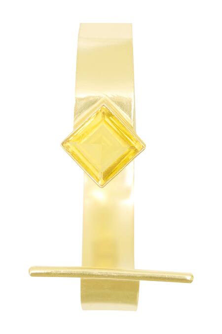 Varnika Arora Gold Plated Stone Bracelet