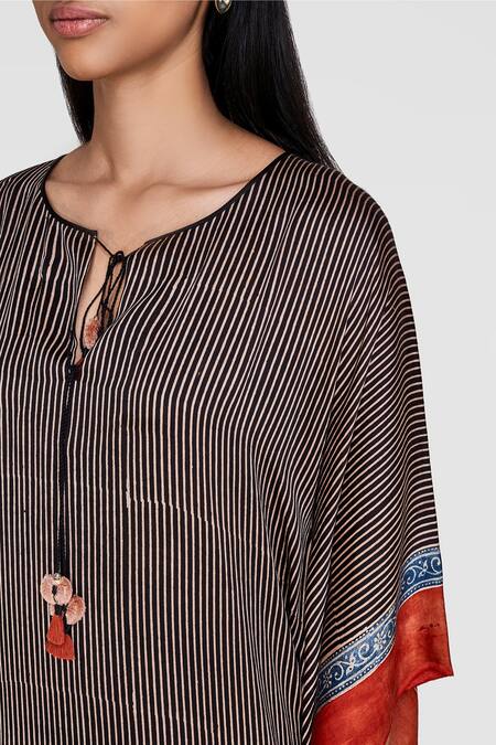 Buy_Grassroot By Anita Dongre_Ajrakh Kaftan Dress_Online_at_Aza_Fashions