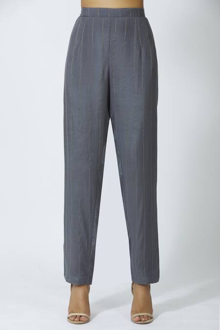 Shop 17:17 By Simmi Saboo Grey Cotton Silk Round Embellished Anarkali Set Online at Aza Fashions Shop_17:17 By Simmi Saboo_Grey Cotton Silk Round Embellished Anarkali Set _Online_at_Aza_Fashions