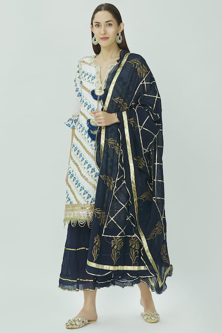 Kunwarani Ritu Cotton Kurta Sharara Set 