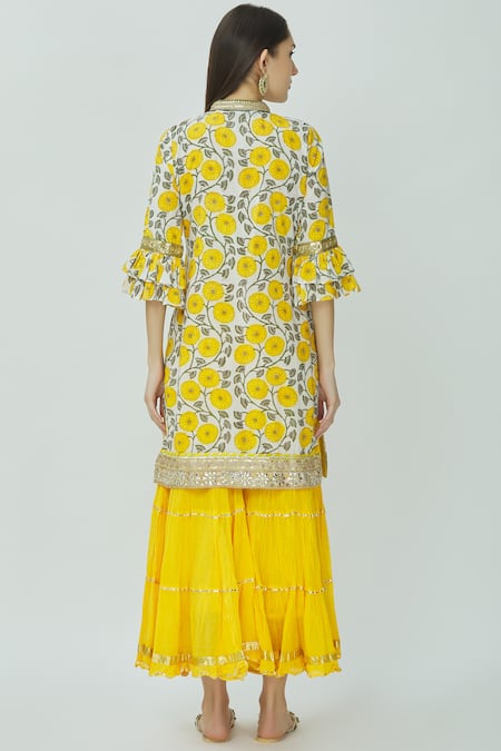 Kunwarani Ritu Cotton Kurta Sharara Set 