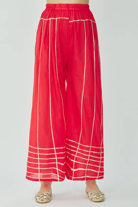 Shop_Kunwarani Ritu_White Cotton Round Printed Kurta Set  _Online_at_Aza_Fashions