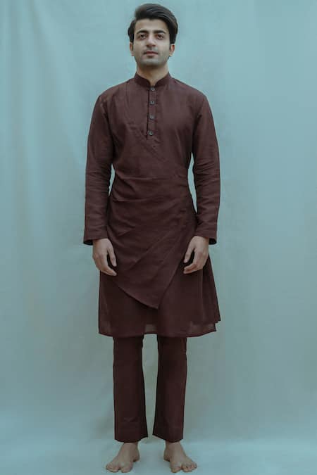 Bohame Cotton Linen Kurta Set 