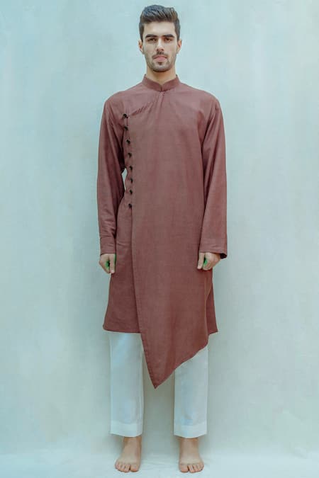 Bohame Cotton Linen Kurta Set 