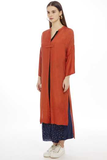 Shop_Ezra_Orange Pashmina Tunic_Online_at_Aza_Fashions