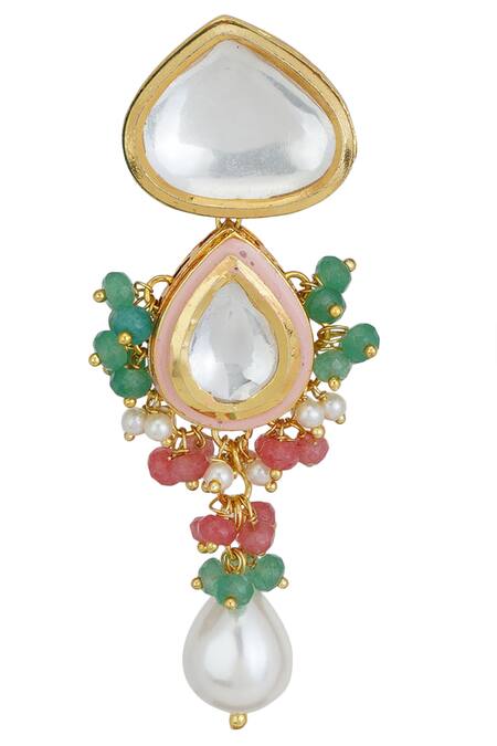 Shop ChhavI'S Jewels Gold Plated Pearls, Beads, Stones Kundan Choker Set Online at Aza Fashions Shop_ChhavI'S Jewels_Gold Plated Pearls, Beads, Stones Kundan Choker Set_Online_at_Aza_Fashions