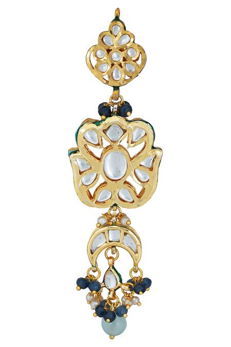 Shop ChhavI'S Jewels Gold Plated Beads, Stones Kundan Choker Set Online at Aza Fashions Shop_ChhavI'S Jewels_Gold Plated Beads, Stones Kundan Choker Set _Online_at_Aza_Fashions