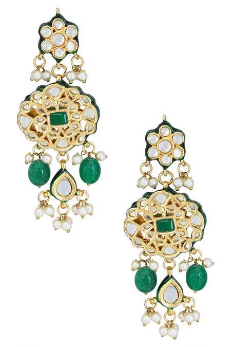 ChhavI'S Jewels_Gold Plated Stones, Beads Kundan Choker Set _Online_at_Aza_Fashions