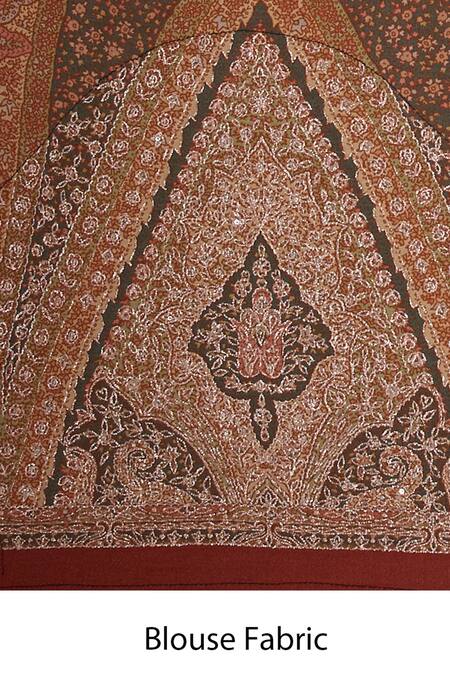 RI.Ritu Kumar Beige Chinon Silk Printed Saree at Aza Fashions RI.Ritu Kumar_Beige Chinon Silk Printed Saree_at_Aza_Fashions