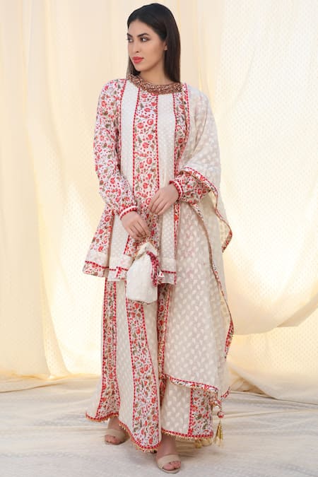 Nikasha Printed Anarkali Palazzo Set 