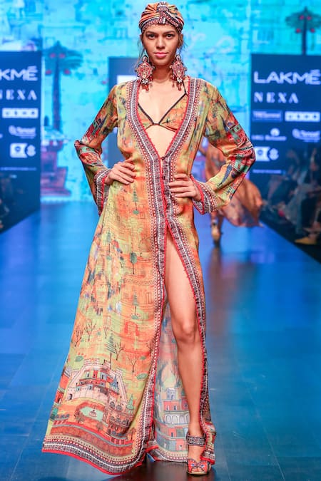 Rajdeep Ranawat Printed Long Jacket 