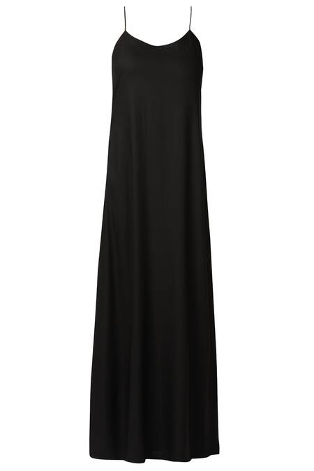 Shop_Neha Gursahani_Black Rayon, Voil Silk Round Tie Dye Maxi Dress _Online_at_Aza_Fashions