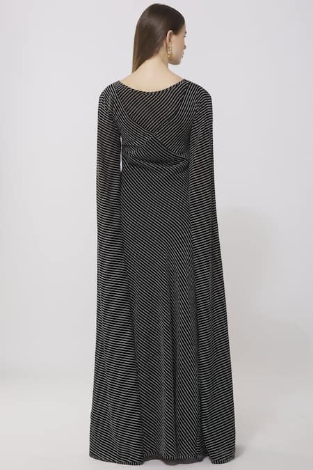 Neha Gursahani Striped Maxi Dress 