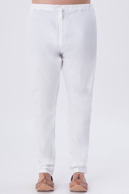 Shop_MR. Ajay Kumar_Red Silk Floral Motif Printed Kurta And Churidar Set _Online_at_Aza_Fashions