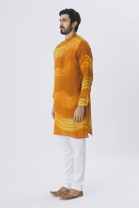 Buy Gaurav Katta Brown Silk Chanderi Kurta Online at Aza Fashions Buy_Gaurav Katta_Brown Silk Chanderi Kurta _Online_at_Aza_Fashions