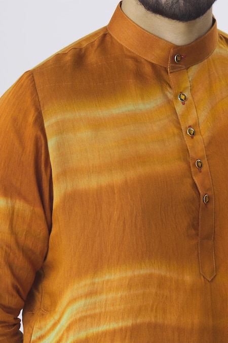 Gaurav Katta Brown Silk Chanderi Kurta at Aza Fashions Gaurav Katta_Brown Silk Chanderi Kurta _at_Aza_Fashions