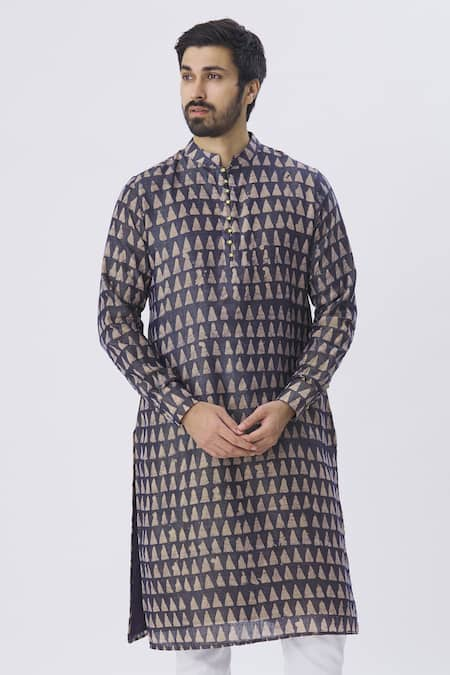 Gaurav Katta Silk Tie Dye Kurta 