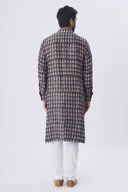 Gaurav Katta Silk Tie Dye Kurta 