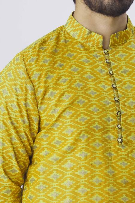 Gaurav Katta Green Silk Kurta at Aza Fashions Gaurav Katta_Green Silk Kurta _at_Aza_Fashions