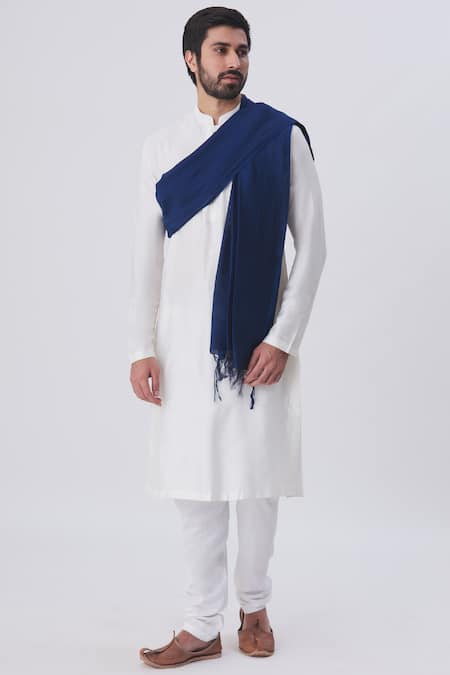 Gaurav Katta Blue Chanderi Stole Online at Aza Fashions Gaurav Katta_Blue Chanderi Stole _Online_at_Aza_Fashions