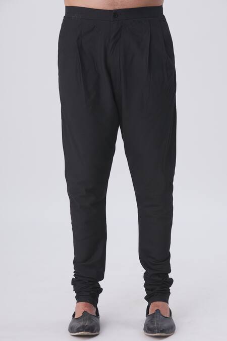 Shop Kommal Sood Black Cotton Silk Draped Kurta Set Online at Aza Fashions Shop_Kommal Sood_Black Cotton Silk Draped Kurta Set _Online_at_Aza_Fashions