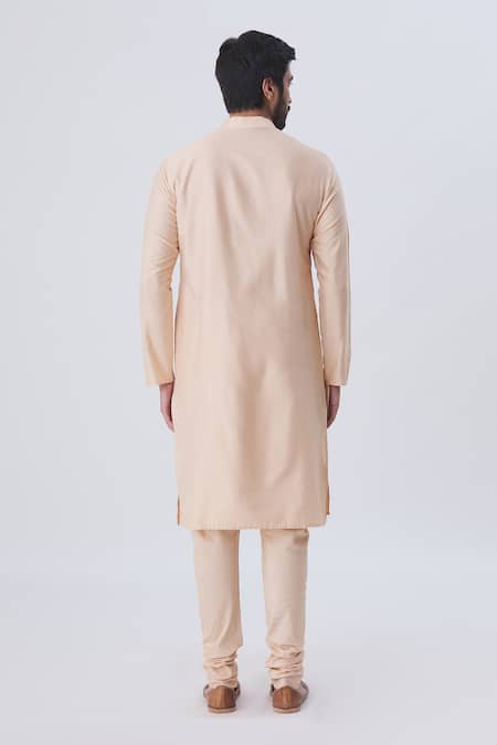 Shop Kommal Sood Peach Cotton Silk Kurta Set at Aza Fashions Shop_Kommal Sood_Peach Cotton Silk Kurta Set _at_Aza_Fashions