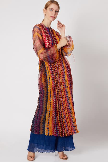 Saaksha & Kinni Multi Color Cotton Silk Kurta Round 