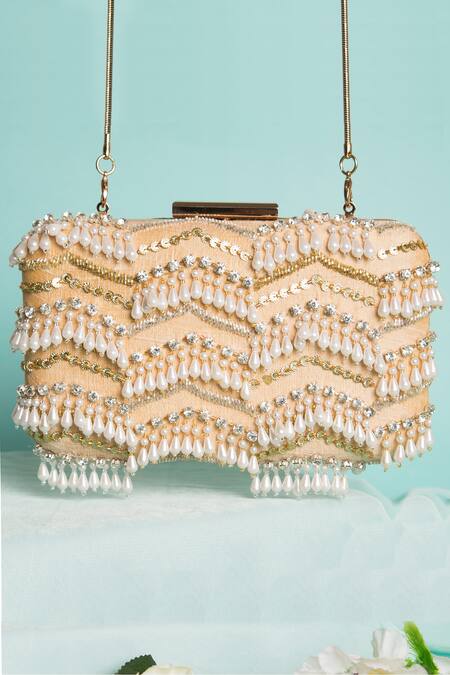 Ara Studio Gold Stones Embellished Clutch