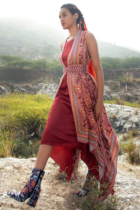 White Indo-western Dress for Women - 1pc set – myshkastore