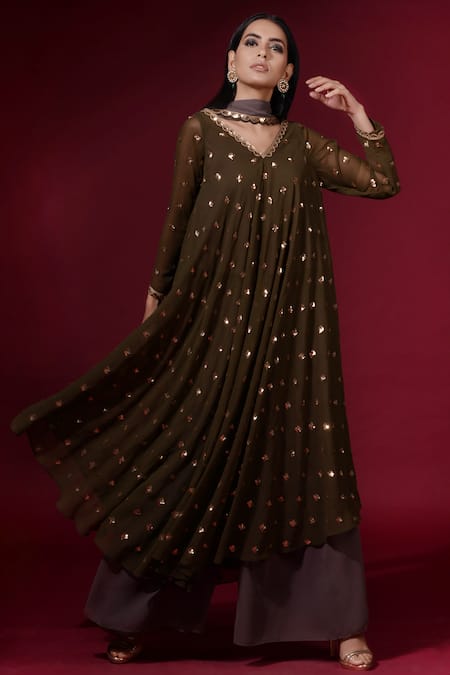 Vvani by Vani Vats Embellished Kurta Palazzo Set 