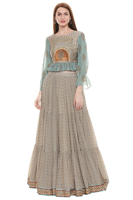 Soup By Sougat Paul Printed Skirt Set 