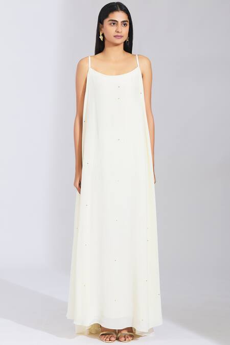 Shop Varsha Wadhwa White Viscose Crepe Embroidered Jacket With Kurta Online at Aza Fashions Shop_Varsha Wadhwa_White Viscose Crepe Embroidered Jacket With Kurta_Online_at_Aza_Fashions