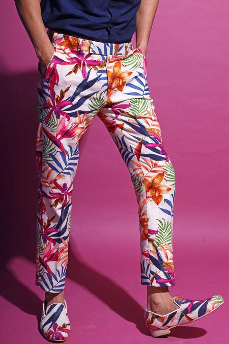 Buy_Mahima Mahajan_Multi Color Printed Bundi With Pant_Online_at_Aza_Fashions