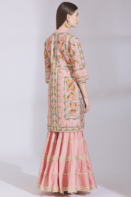 Ayesha Aejaz Embroidered Kurta Sharara Set 