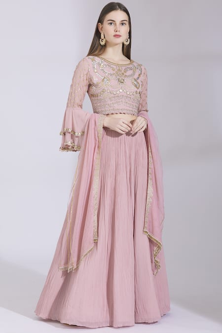 Ayesha Aejaz Embroidered Lehenga Set 