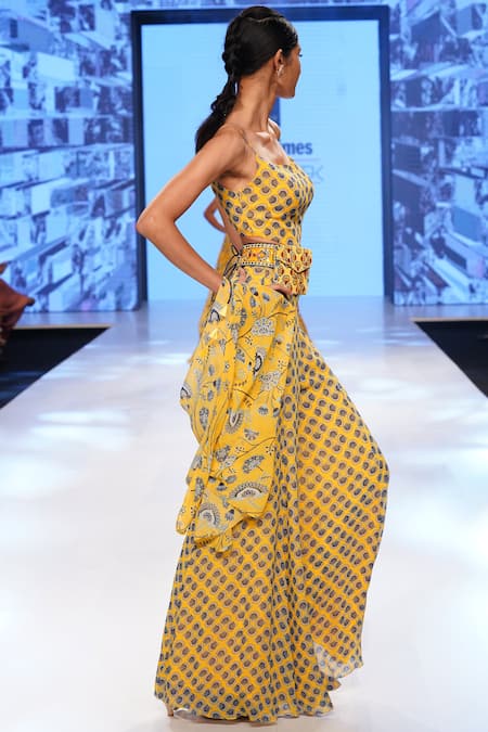 Diyarajvvir Printed Jumpsuit with Jacket 