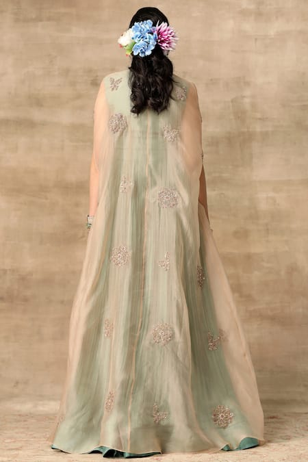 Ridhi Mehra Silk Anarkali with Cape 