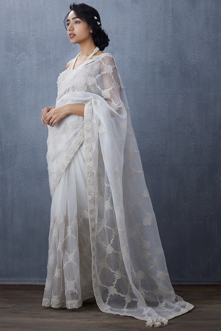 Torani Embroidered Organza Saree 