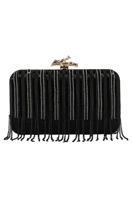 Durvi Embellished Tassel Clutch 