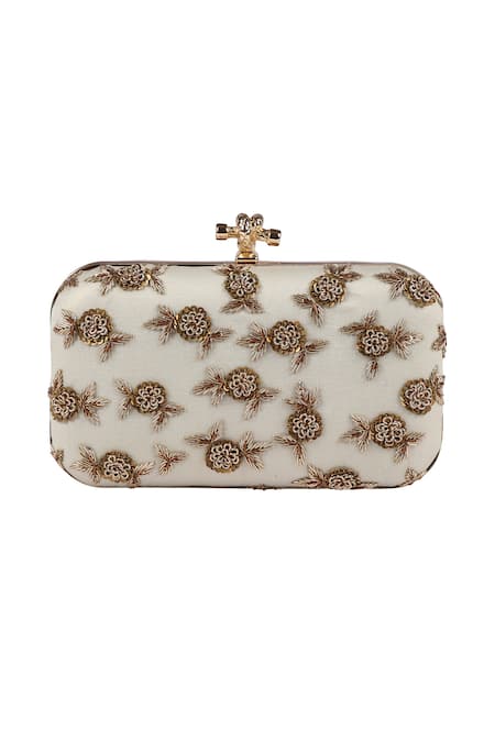 Durvi Floral Embellished Clutch 