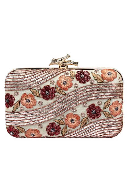 Durvi Floral Embellished Clutch 