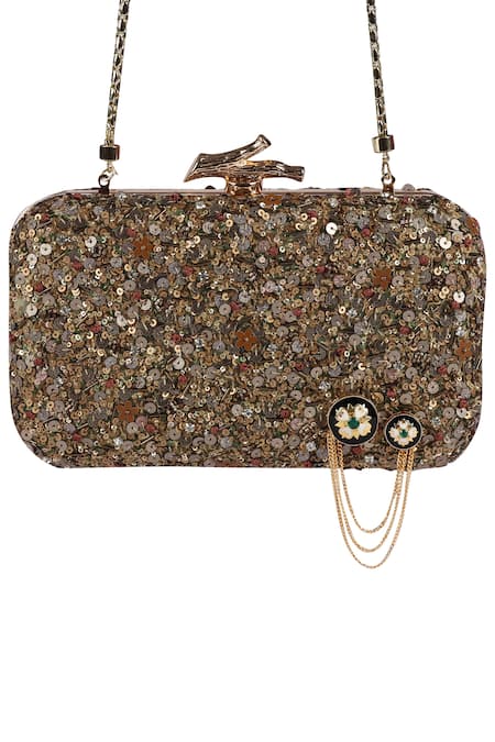 Durvi Embellished Box Clutch 