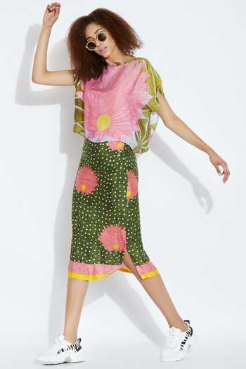 Buy_Aartivijay Gupta_Pink Silk Printed Crop Top_Online_at_Aza_Fashions