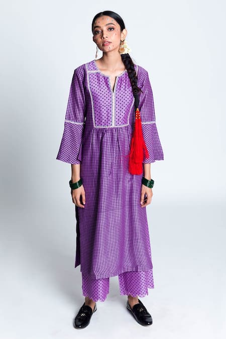 Label Earthen Chanderi Silk Kurta Set 