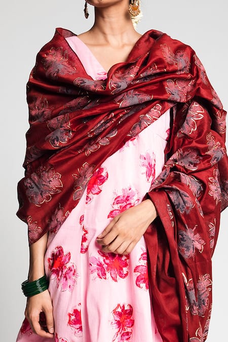 Buy Label Earthen Pink Cotton Printed Kurta Set Online at Aza Fashions Buy_Label Earthen_Pink Cotton Printed Kurta Set _Online_at_Aza_Fashions