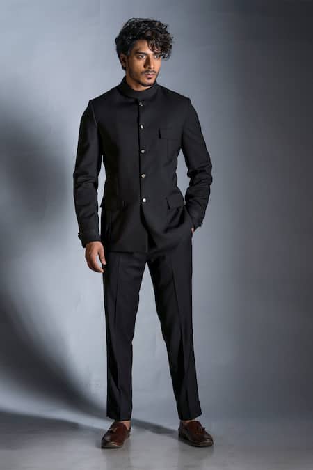 Buy Black Ethnic Suit Sets for Men by KISAH Online | Ajio.com