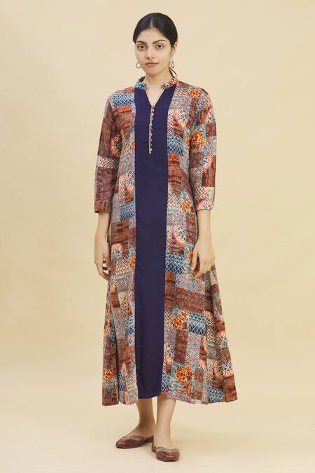 Buy Adara Khan Multi Color Printed Tunic at Aza Fashions Buy_Adara Khan_Multi Color Printed Tunic_at_Aza_Fashions